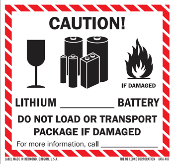 Battery Handling Labels – Cascade Labels